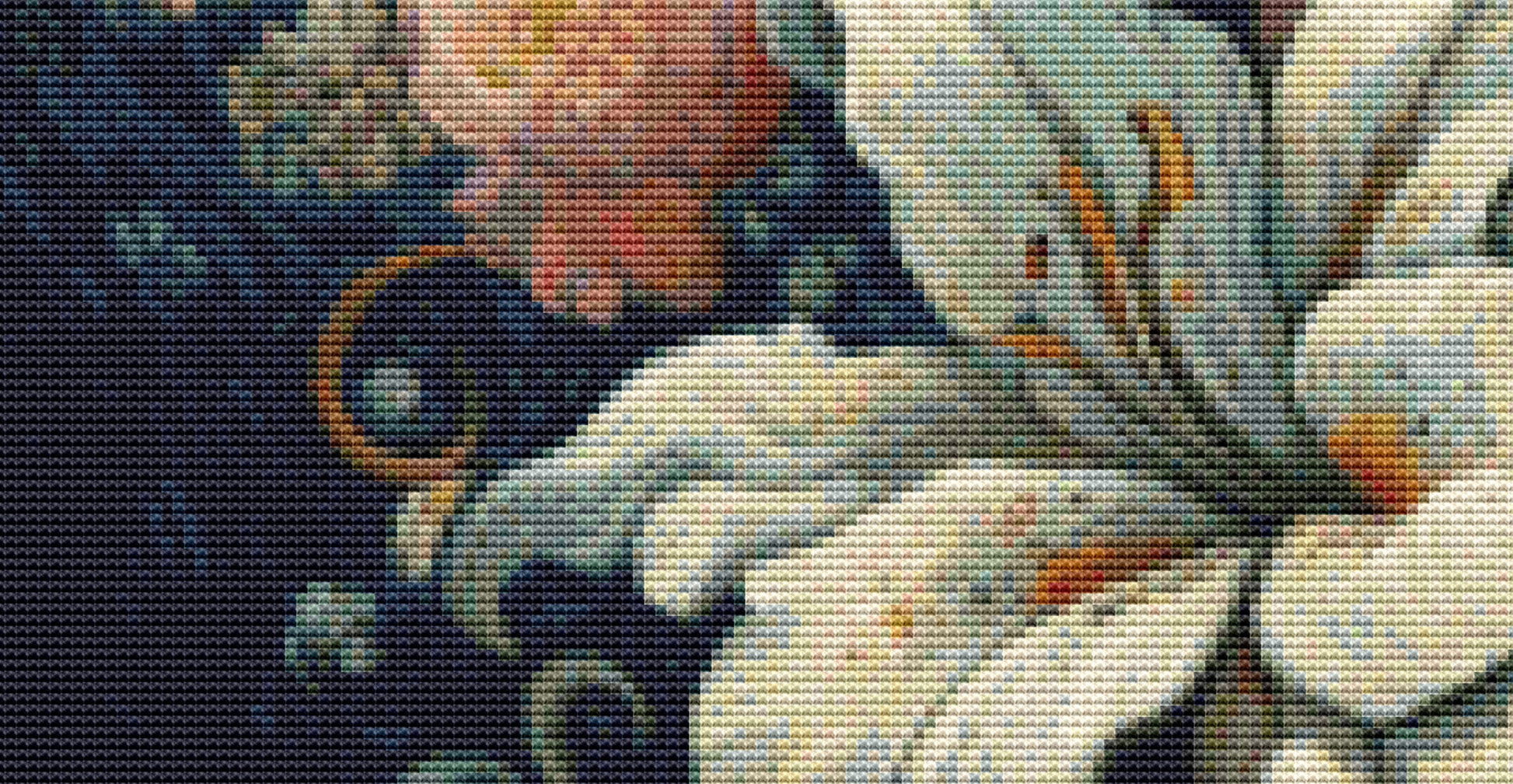 Midnight Blossom Dreamscape cross stitch pattern by World of Love Hearts/Adrian G. Eyre