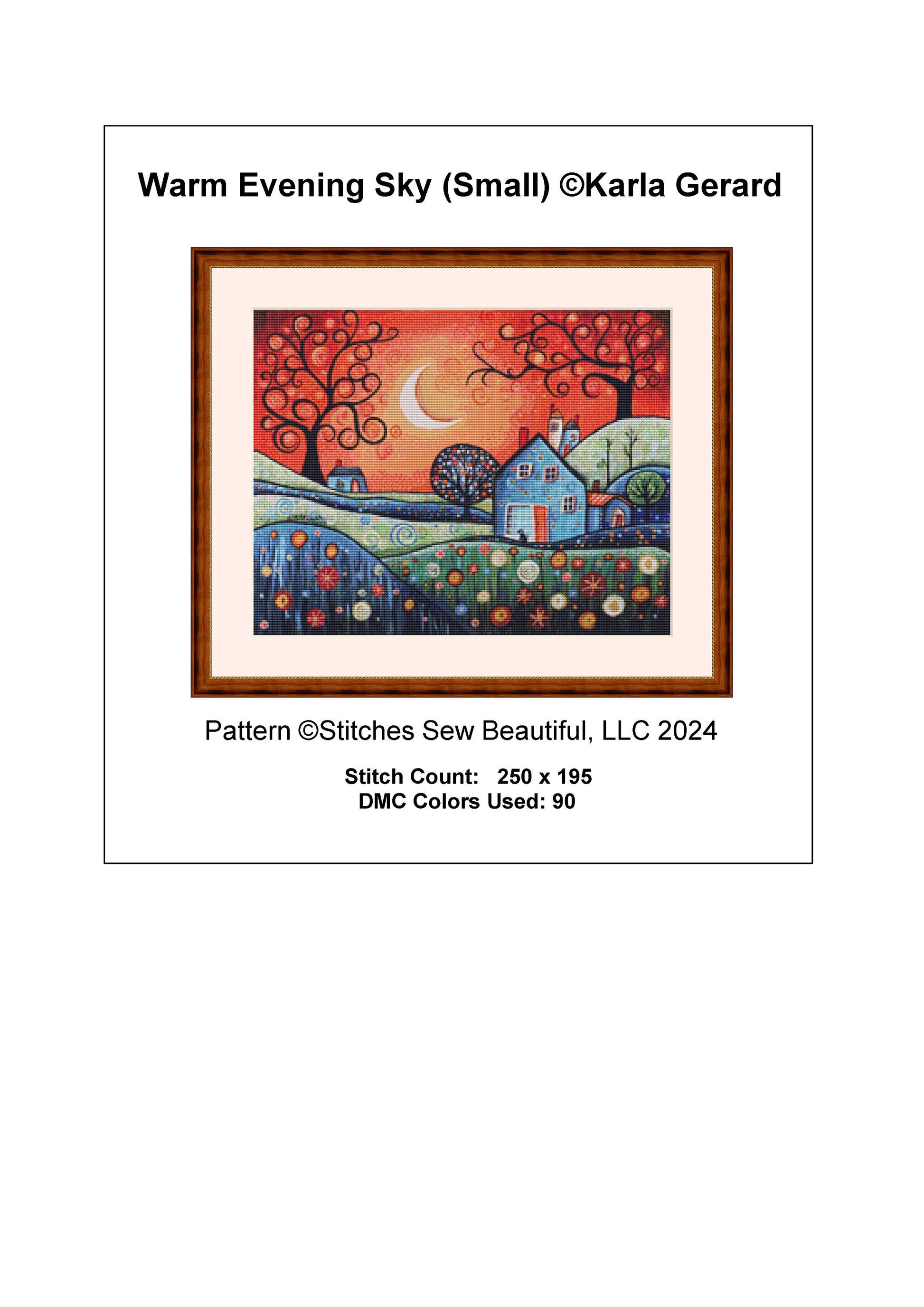 Warm Evening Sky (Small) cross stitch pattern by Karla Gerard