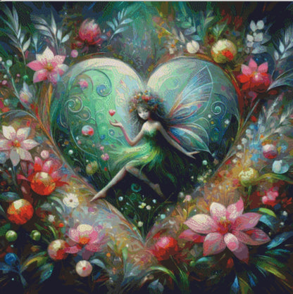 Enchantment in Bloom cross stitch pattern by World of Love Hearts/Adrian G. Eyre