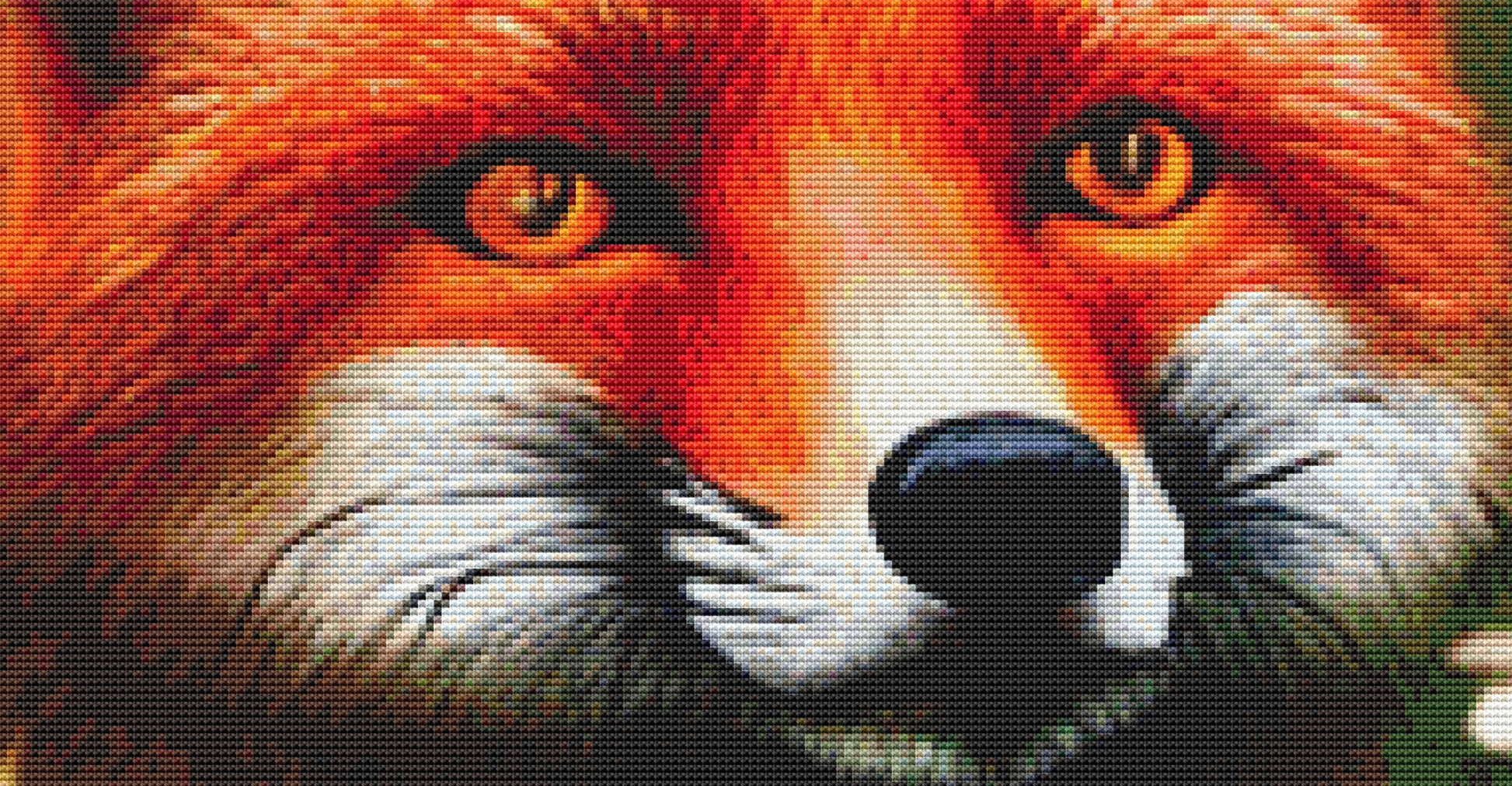 Fox in The Flowers cross stitch pattern Serr.Kai A Quill & Ink