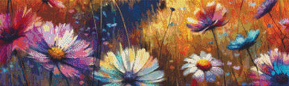 Bohemian Elegance Amongst Wildflowers cross stitch pattern by World of Love Hearts/Adrian G. Eyre