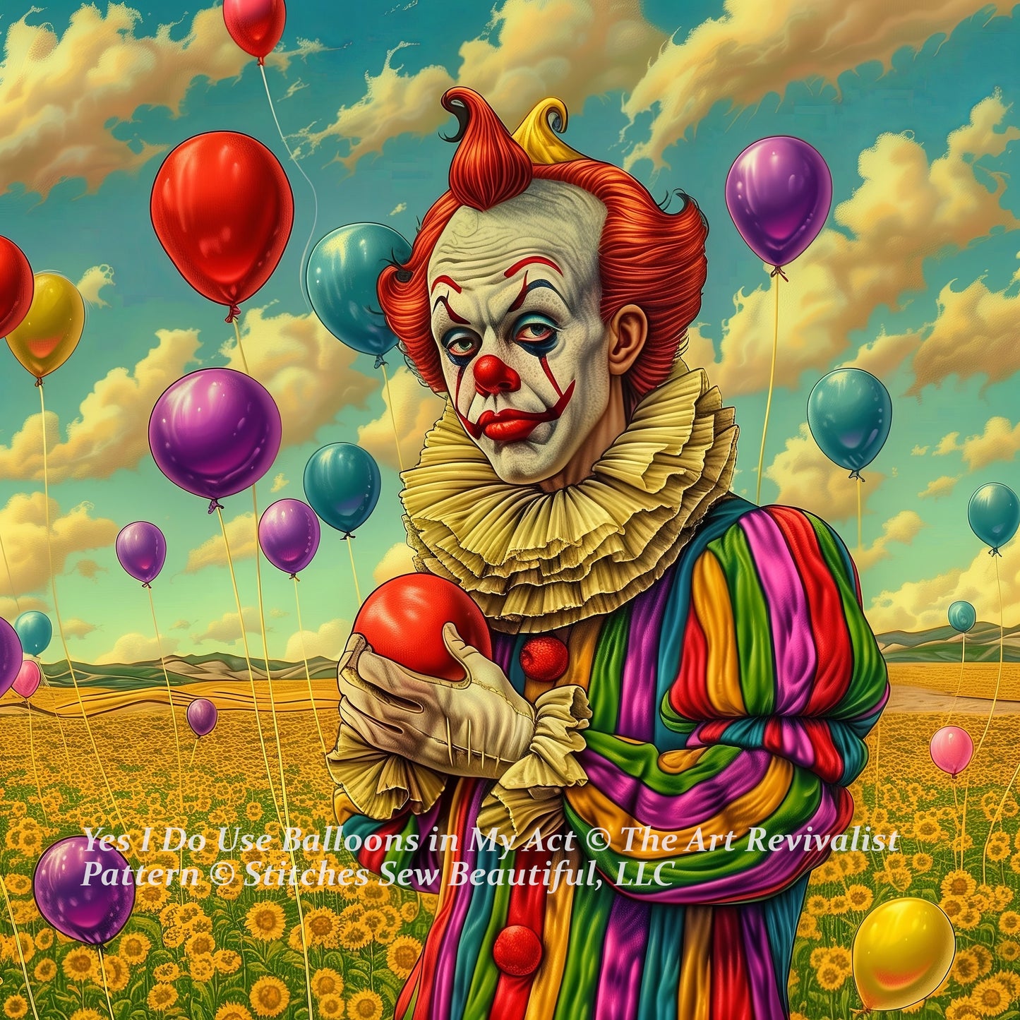 Yes I Do Use Balloons in My Act (Small) cross stitch pattern by The Art Revivalist