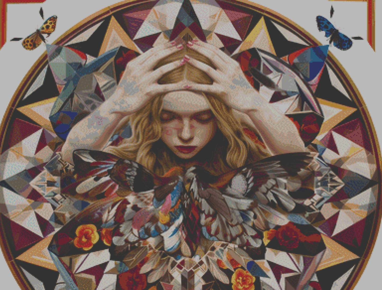 Kaleidoscope cross stitch pattern by The Art Revivalist