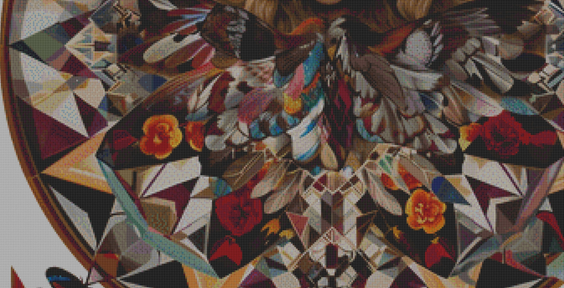 Kaleidoscope (Max Colors) cross stitch pattern by The Art Revivalist