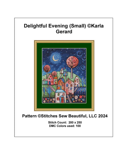 Delightful Evening (Small) counted cross stitch pattern by Karla Gerard