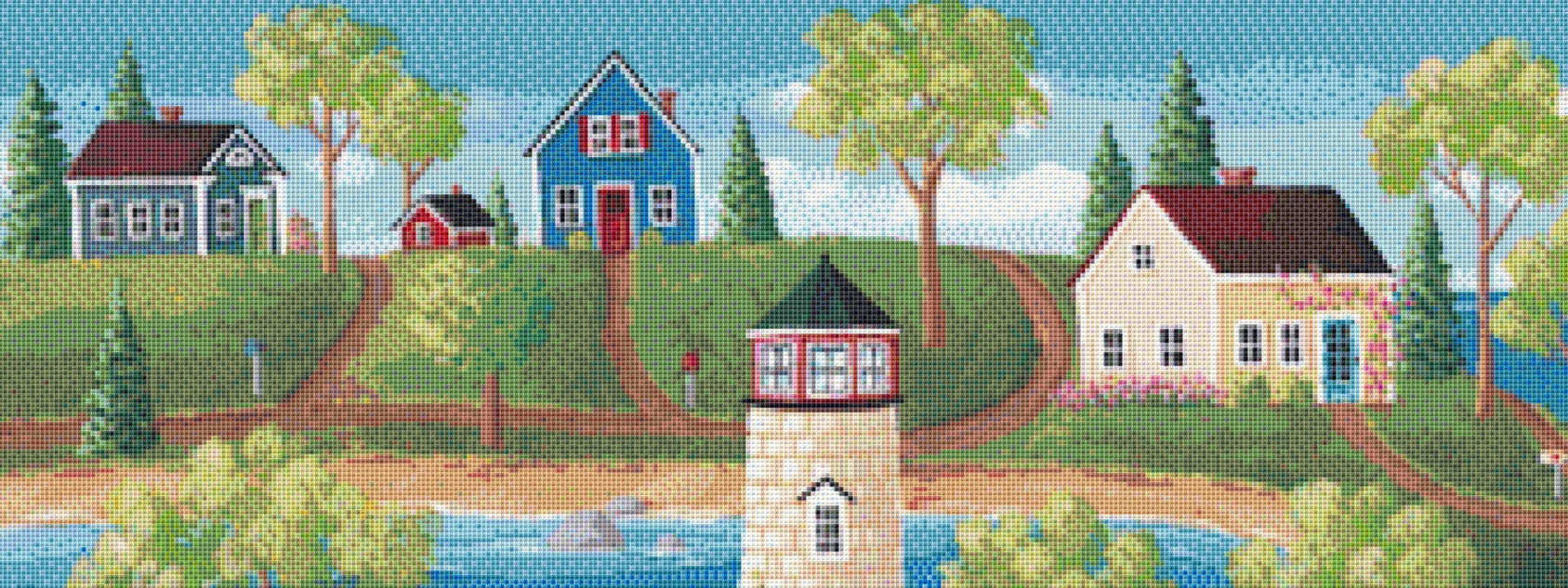 Horseshoe Cove cross stitch pattern by Kim Leo licensed by JMS Art Licensing