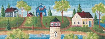 Horseshoe Cove cross stitch pattern by Kim Leo licensed by JMS Art Licensing
