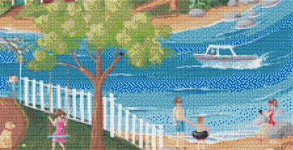 Horseshoe Cove cross stitch pattern by Kim Leo licensed by JMS Art Licensing