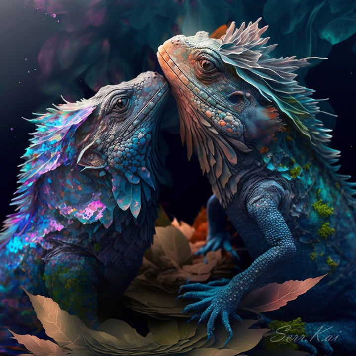 Colorful Tiny Lizard Dragons cross stitch pattern by Serr.Kai A Quill & Ink