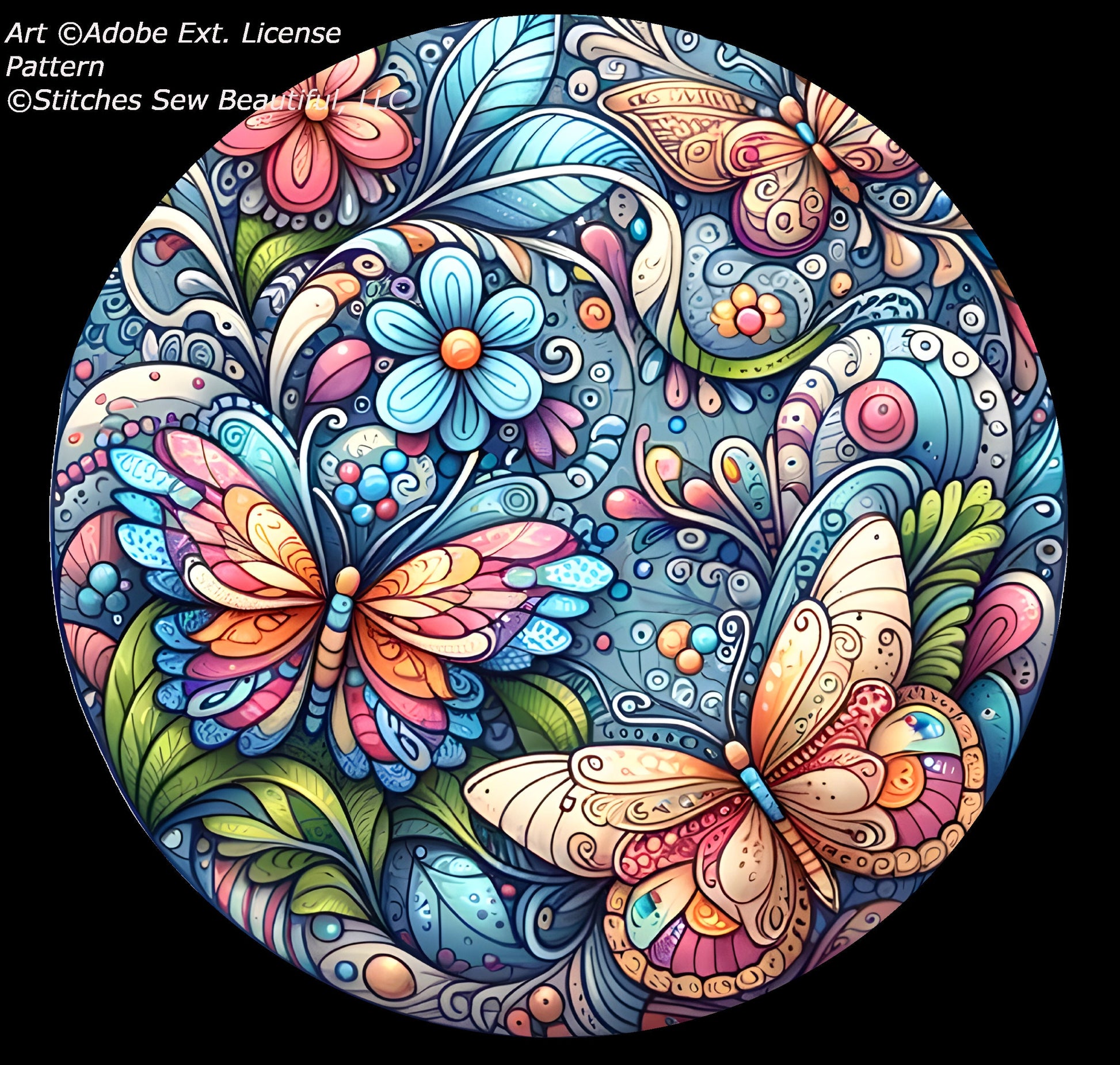 Easter Egg Mandala (Round) ©Adobe Ext. License cross stitch pattern by StitchesSewBeautiful, LLC.