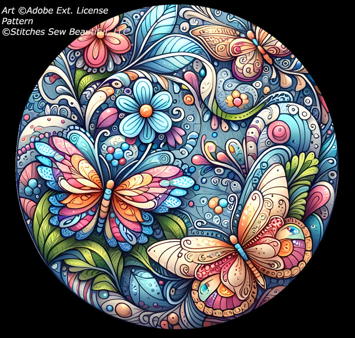 Easter Egg Mandala (Round) ©Adobe Ext. License cross stitch pattern by StitchesSewBeautiful, LLC.