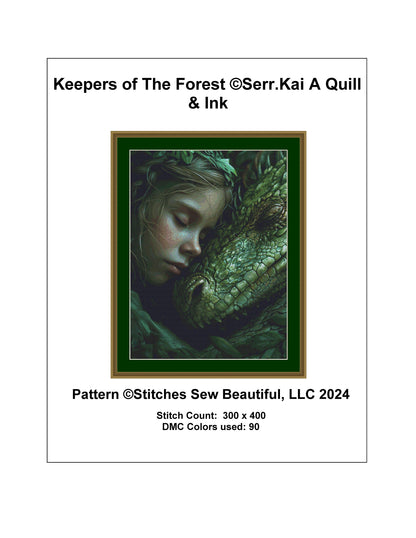 Keepers of The Forest cross stitch pattern by Serr.Kai A Quill & Ink