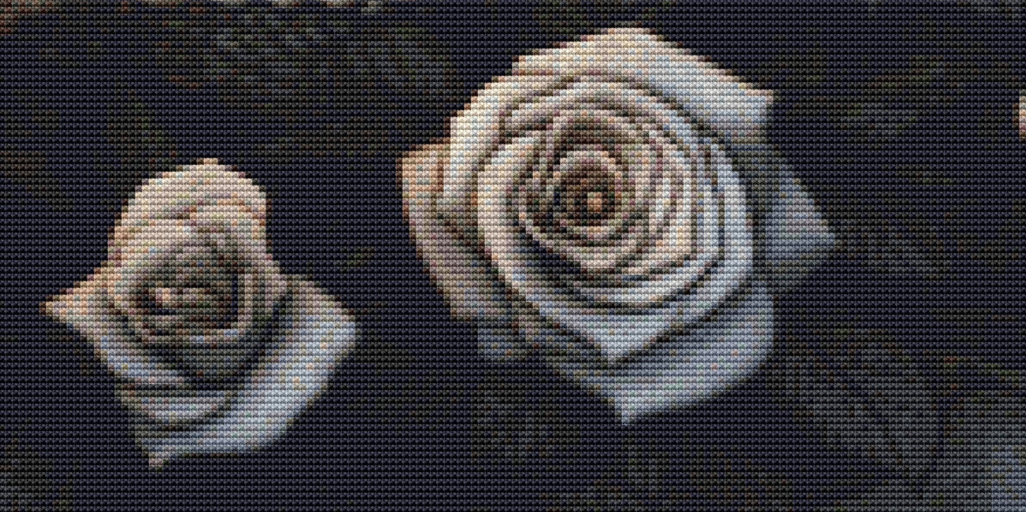 Heart of Black and White cross stitch pattern by Serr.Kai A Quill & Ink