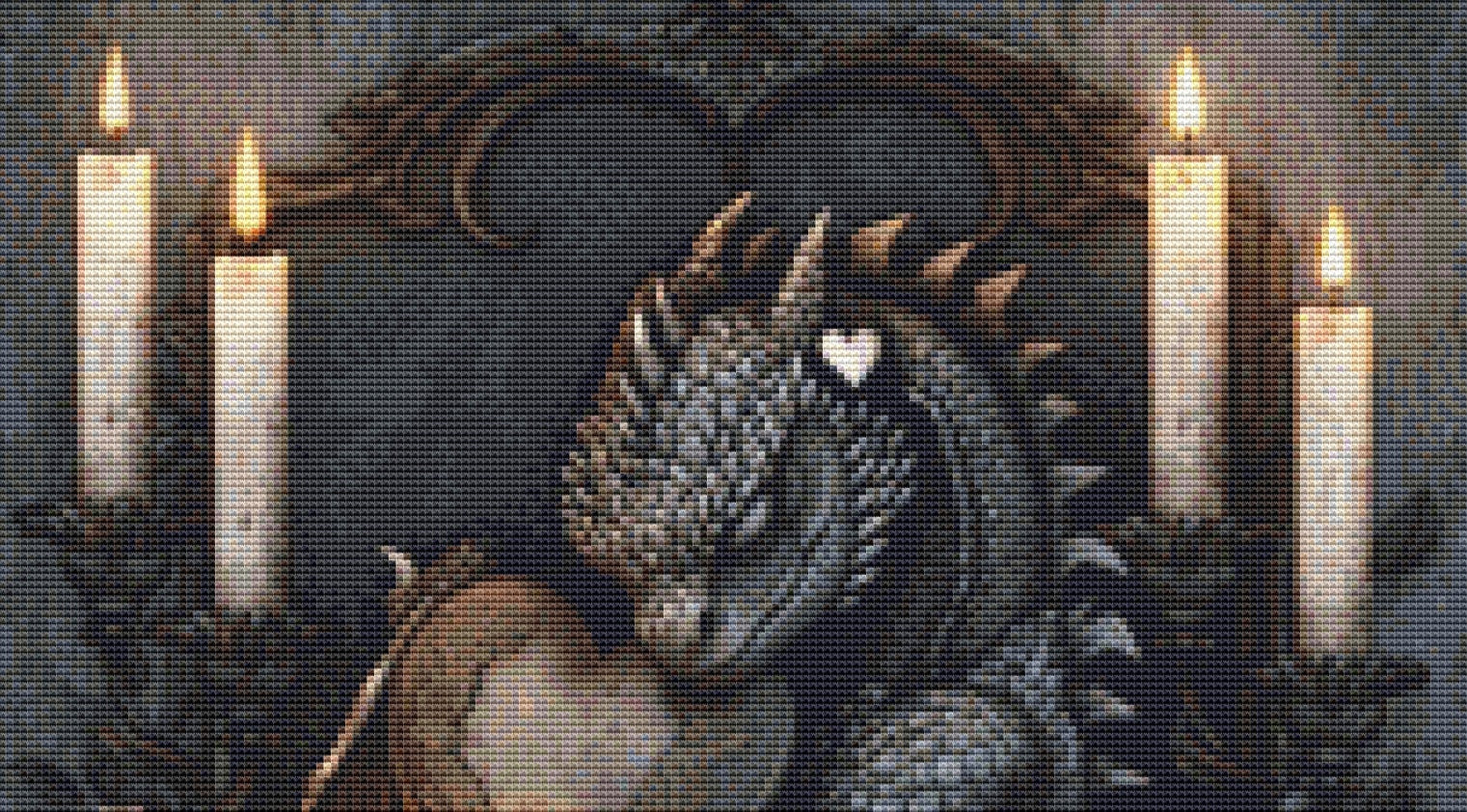 Heart of Black and White (Small) cross stitch pattern by Serr.Kai A Quill & Ink