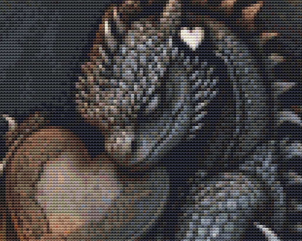 Heart of Black and White (Small) cross stitch pattern by Serr.Kai A Quill & Ink