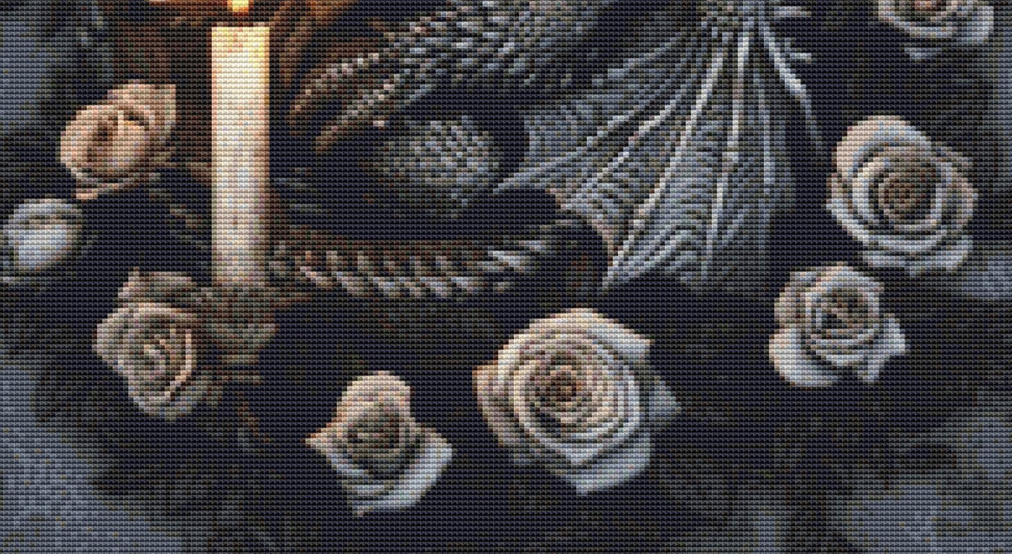 Heart of Black and White (Small) cross stitch pattern by Serr.Kai A Quill & Ink