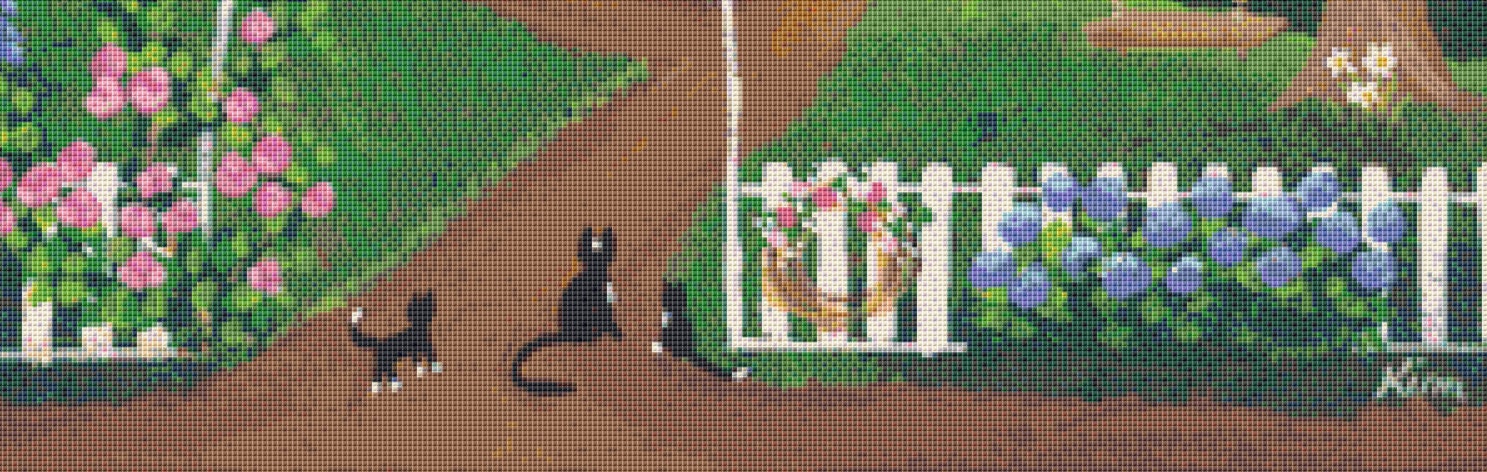 June Moon cross stitch pattern by Kim Leo licensed by JMS Art Licesing