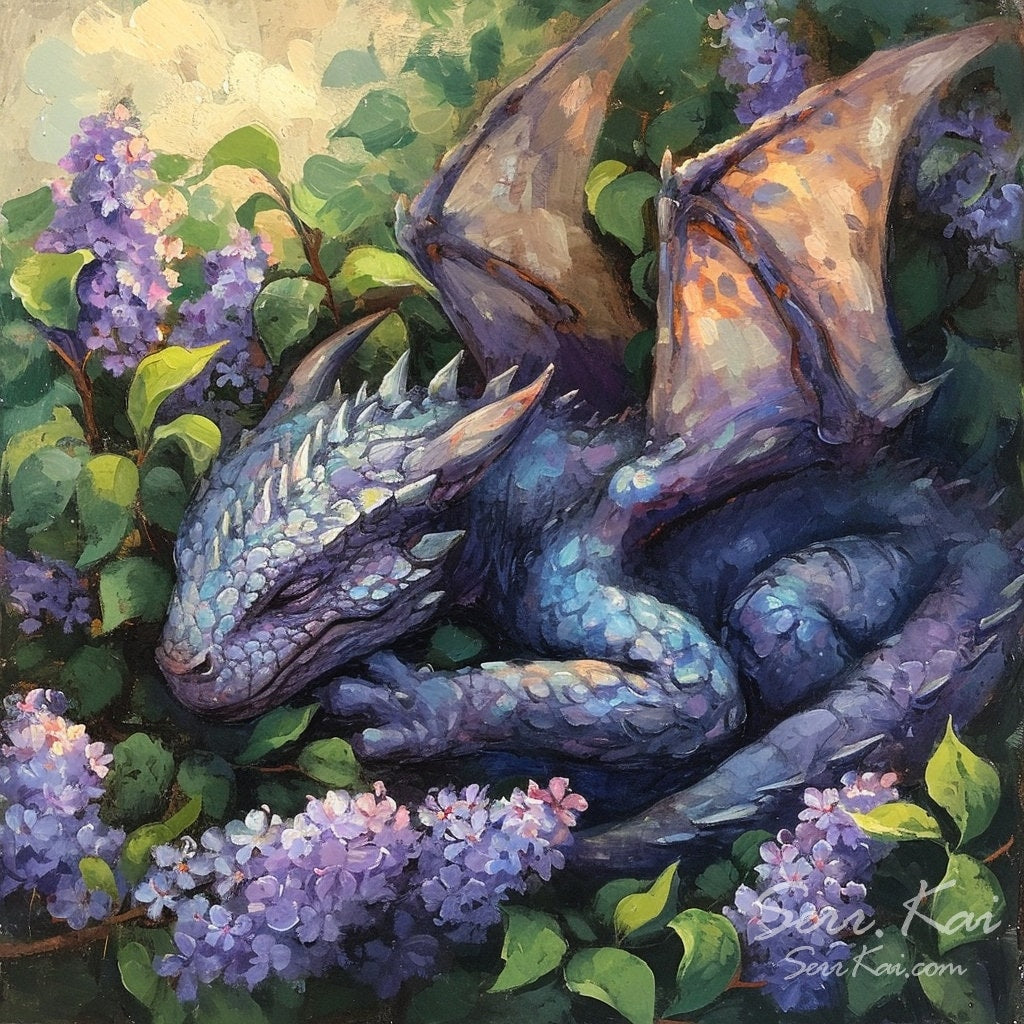 Lilac Dreams Dragon (Max Colors) cross stitch pattern by Serr.Kai A Quill & Ink