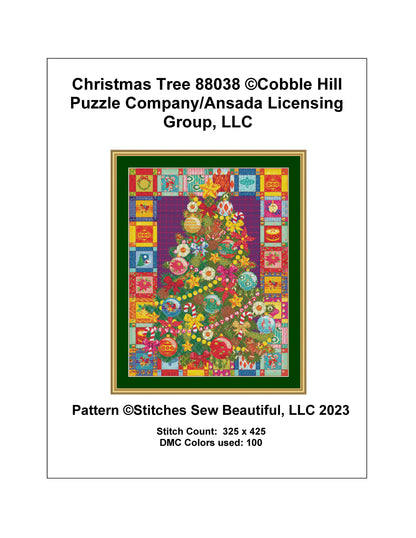 Christmas Tree 88038 cross stitch pattern by Cobble Hill Puzzle Company/Ansada Licensing Group, LLC
