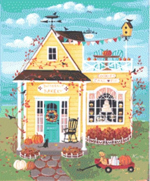 Butternut Bakery (Small) cross stitch pattern by Kim Leo licensed by JMS Art Licensing
