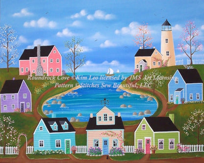 Roundrock Cove cross stitch pattern by Kim Leo licensed by JMS Art Licensing