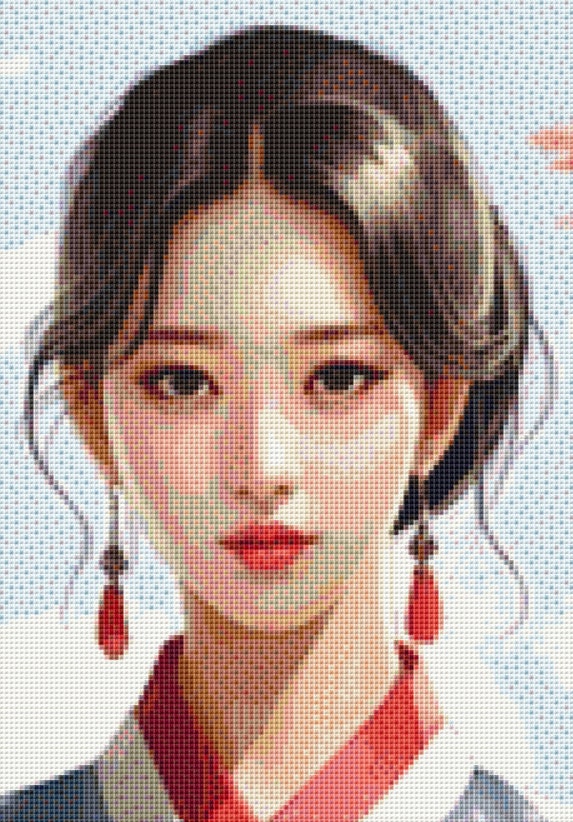 Korean Girl 3 cross stitch pattern by PassyArt