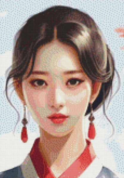 Korean Girl 3 cross stitch pattern by PassyArt