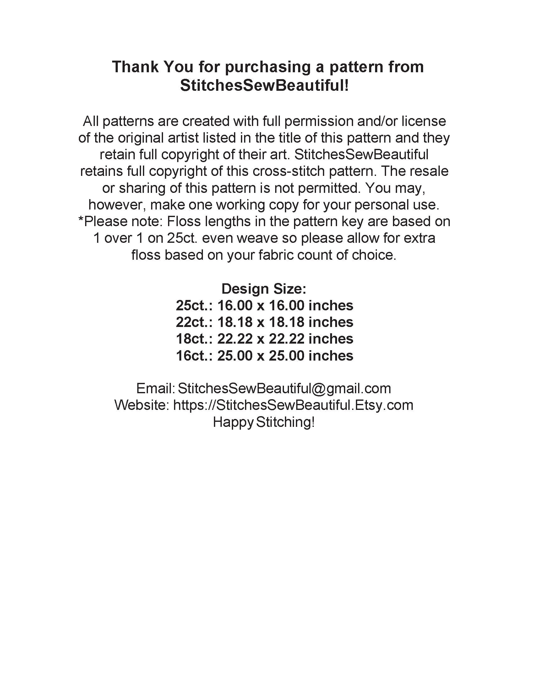 Vibrant Fusion- A Symphony of Van Gogh's Passion cross stitch pattern by World of Love Hearts/Adrian G. Eyre