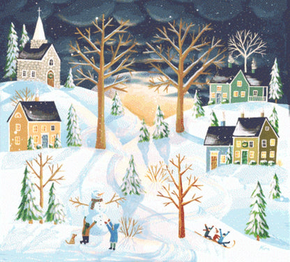 White Blanket cross stitch pattern by Kim Leo licensed by JMS Art Licensing