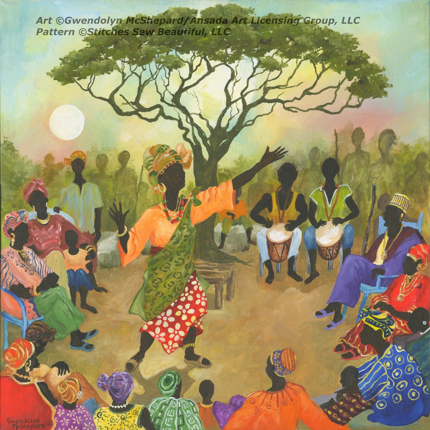 African Series IX cross stitch pattern by Gwendolyn McShepard/Ansada Art Licensing Group, LLC