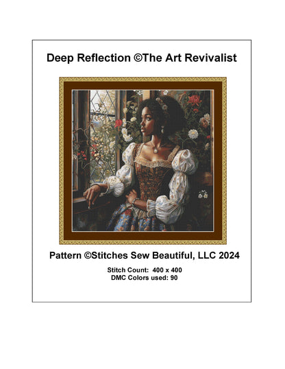 Deep Reflection cross stitch pattern by The Art Revivalist