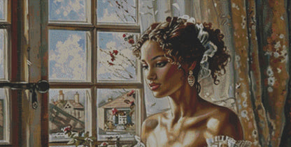 Lost in Thought cross stitch pattern by The Art Revivalist