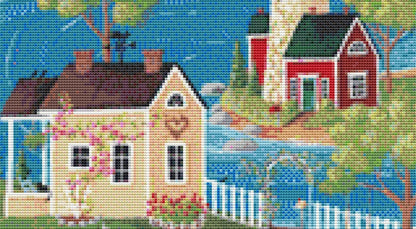 Horseshoe Cove (Small) cross stitch pattern by Kim Leo licensed by JMS Art Licensing