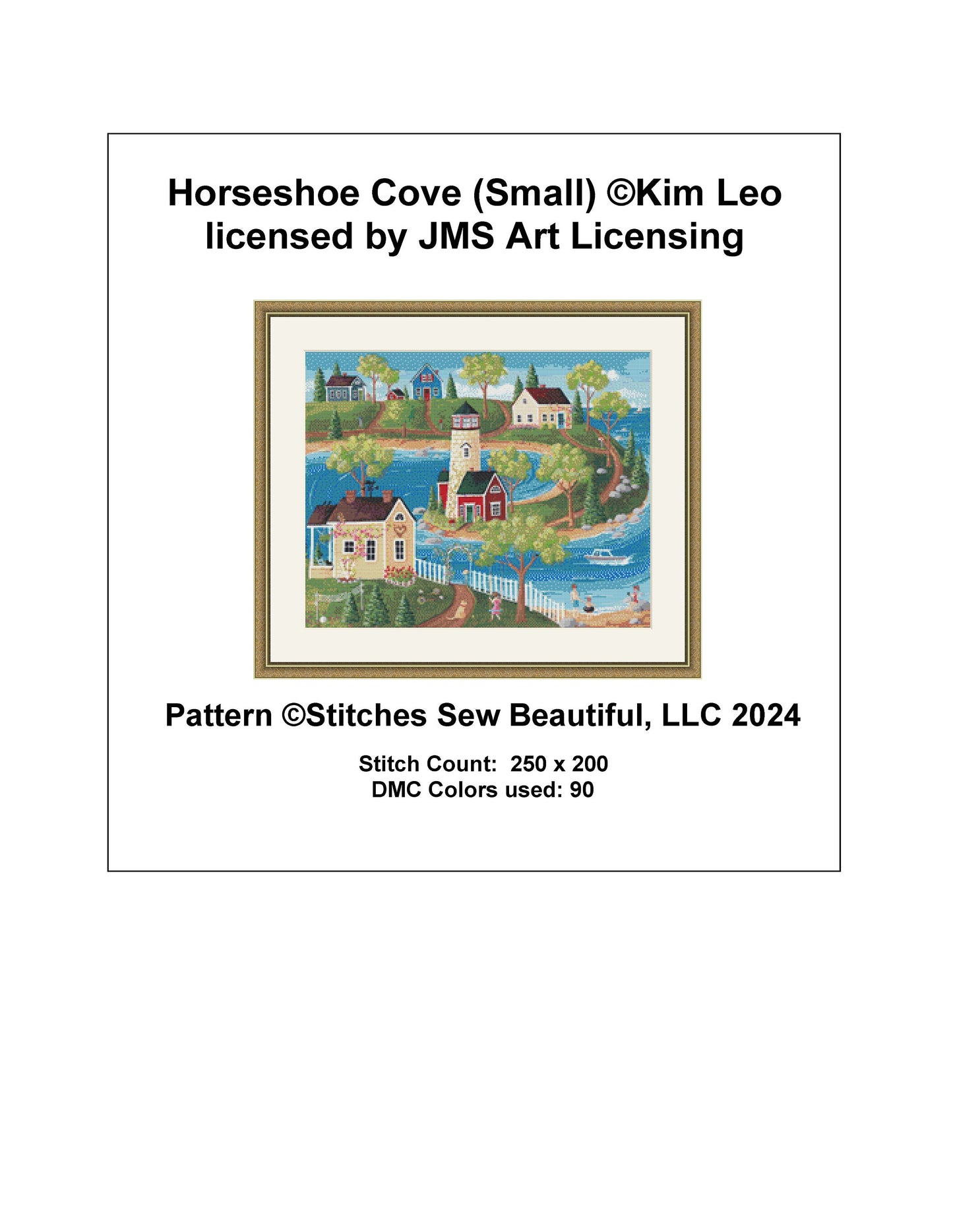 Horseshoe Cove (Small) cross stitch pattern by Kim Leo licensed by JMS Art Licensing
