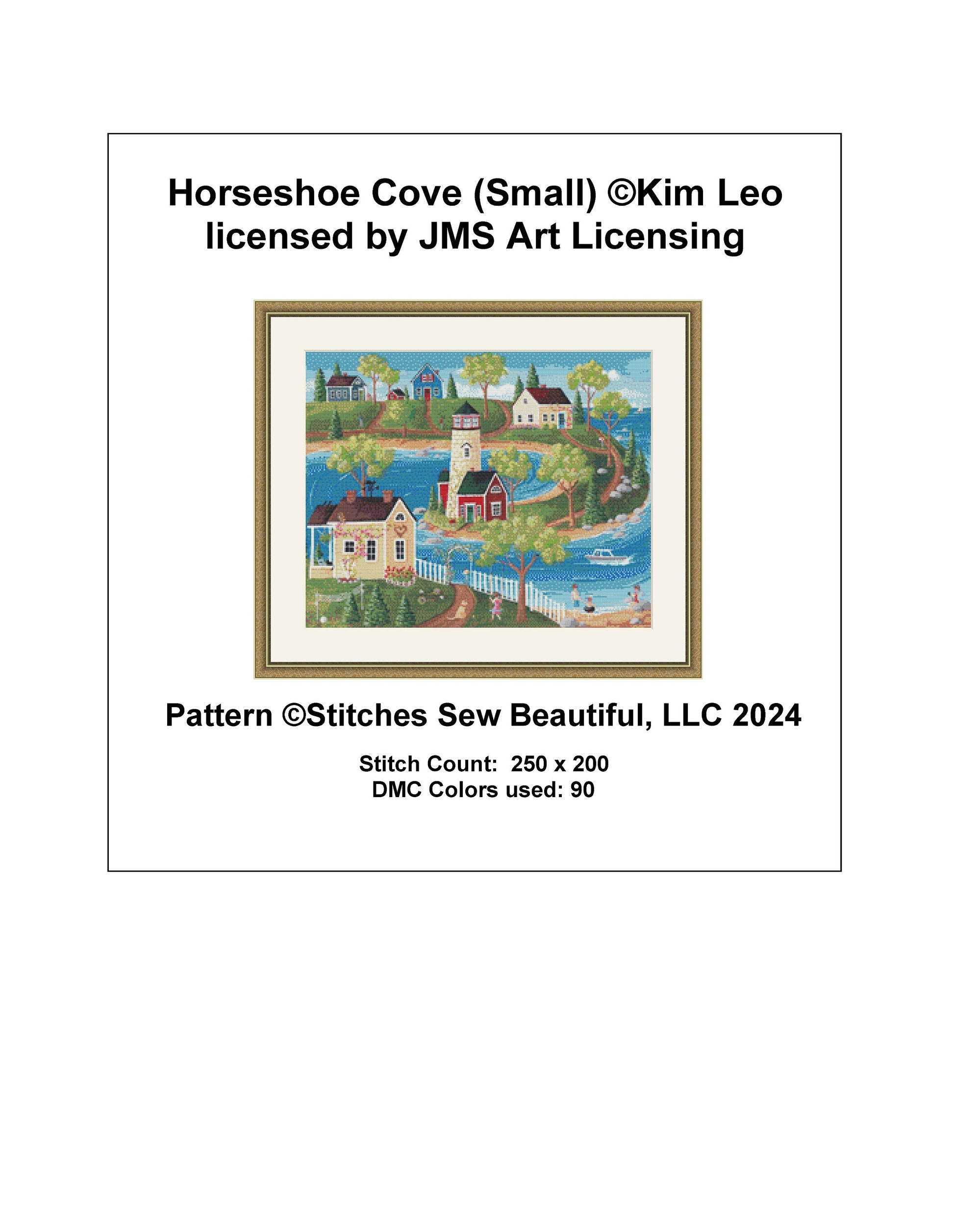 Horseshoe Cove (Small) cross stitch pattern by Kim Leo licensed by JMS Art Licensing