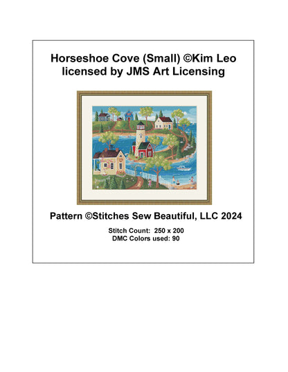 Horseshoe Cove (Small) cross stitch pattern by Kim Leo licensed by JMS Art Licensing