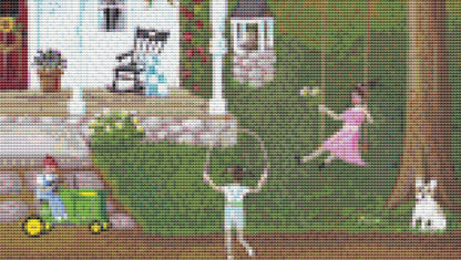 Summer at the Farm (Max Colors) cross stitch pattern by Kim Leo licensed by JMS Art Licensing