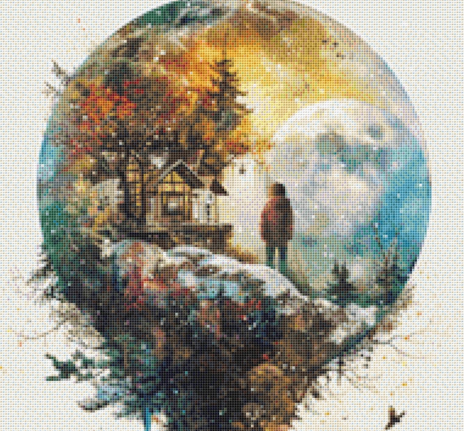 Glass Globe-Serenity (Small) cross stitch pattern by The Art Revivalist