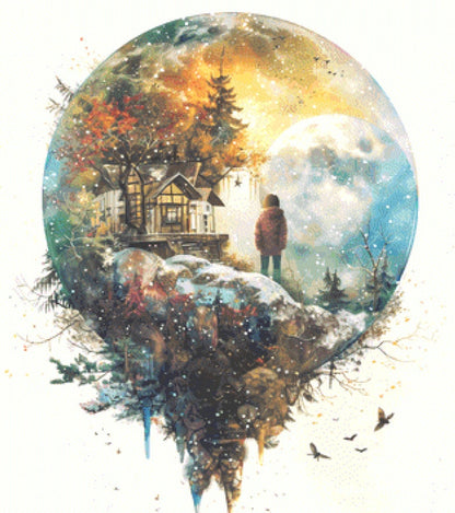 Glass Globe-Serenity (Max Colors) cross stitch pattern by The Art Revivalist