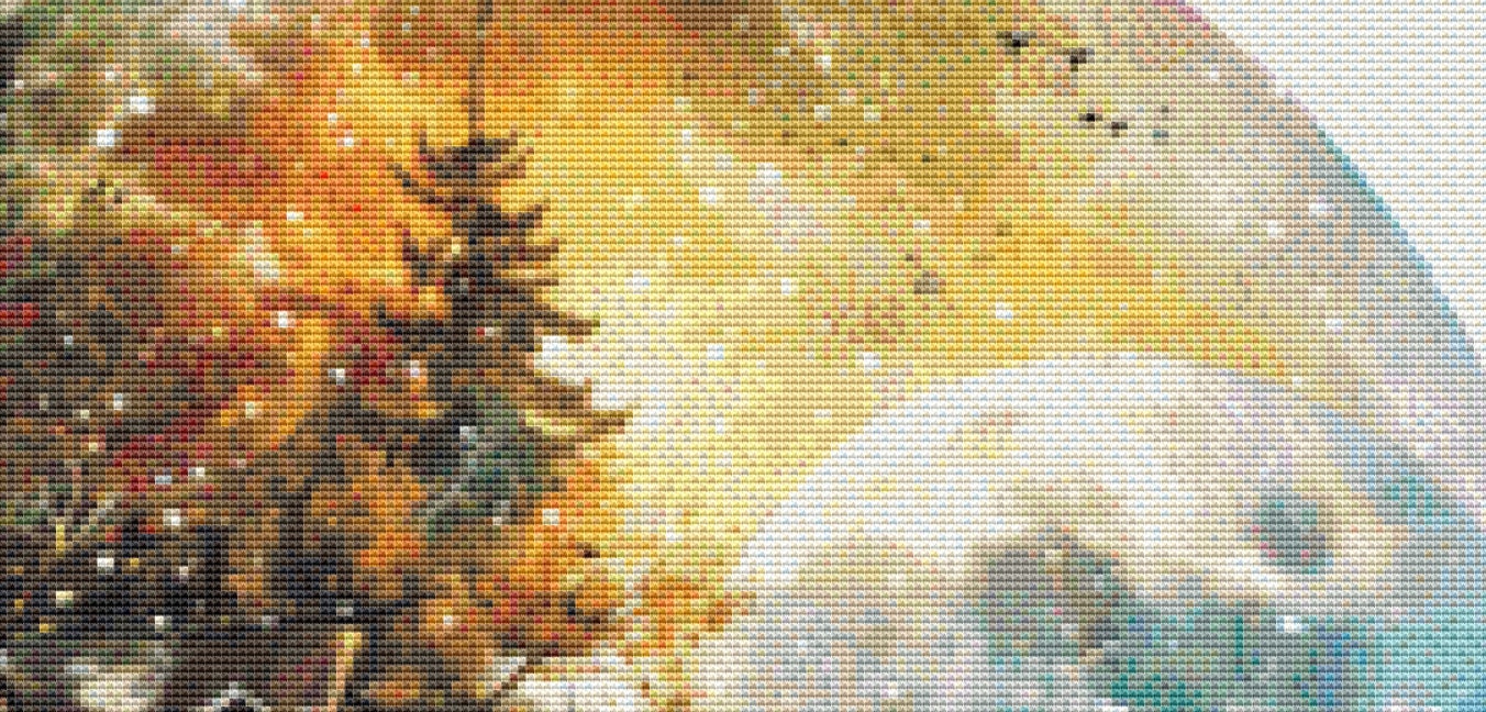 Glass Globe-Serenity (Max Colors) cross stitch pattern by The Art Revivalist