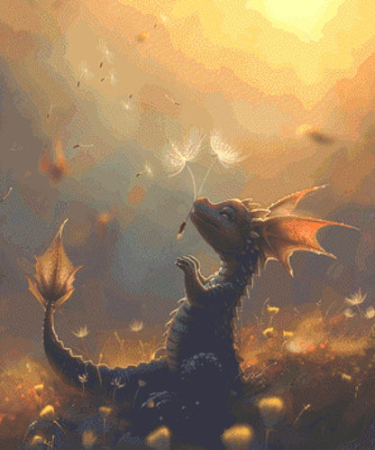 Blowing Wishes cross stitch pattern by Serr.Kai A Quill & Ink (Digital Format)