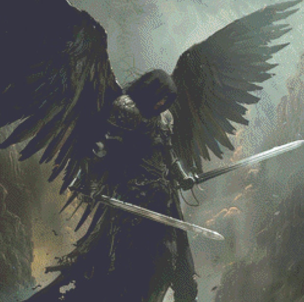 Dark Angel (Small) cross stitch pattern by The Art Revivalist