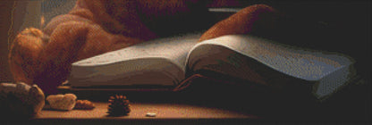 Comfy Bear with Coffee and Book cross stitch pattern by Serr.Kai A Quill & Ink