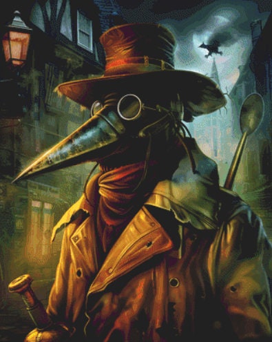 Dr Plague (Max Colors) cross stitch pattern by The Art Revivalist