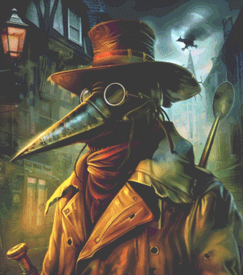 Dr Plague (Max Colors) cross stitch pattern by The Art Revivalist
