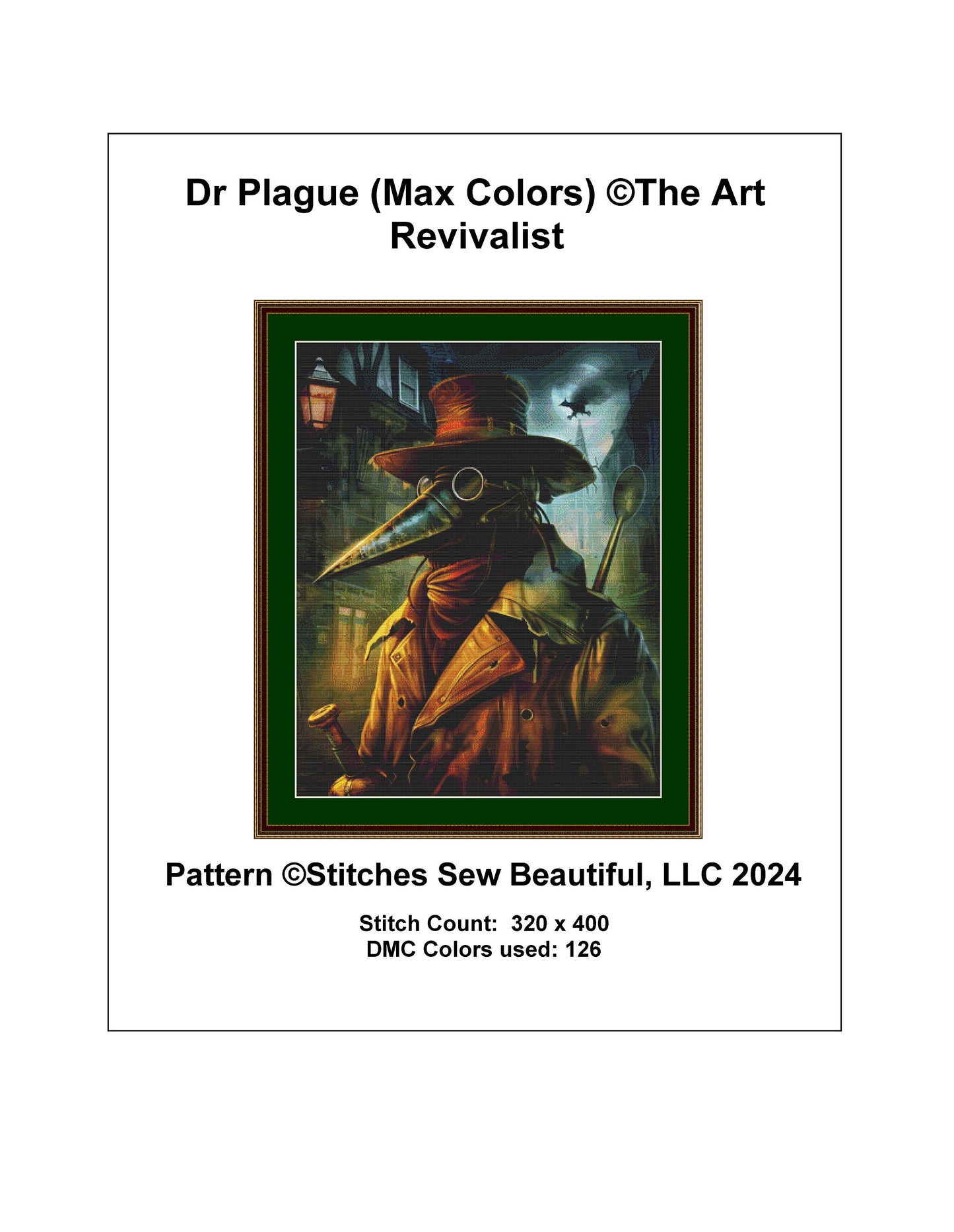 Dr Plague (Max Colors) cross stitch pattern by The Art Revivalist