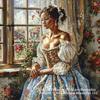 Lost in Thought (Max Size) cross stitch pattern by The Art Revivalist