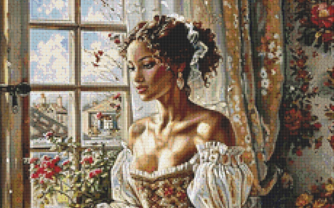 Lost in Thought (Small) cross stitch pattern by The Art Revivalist