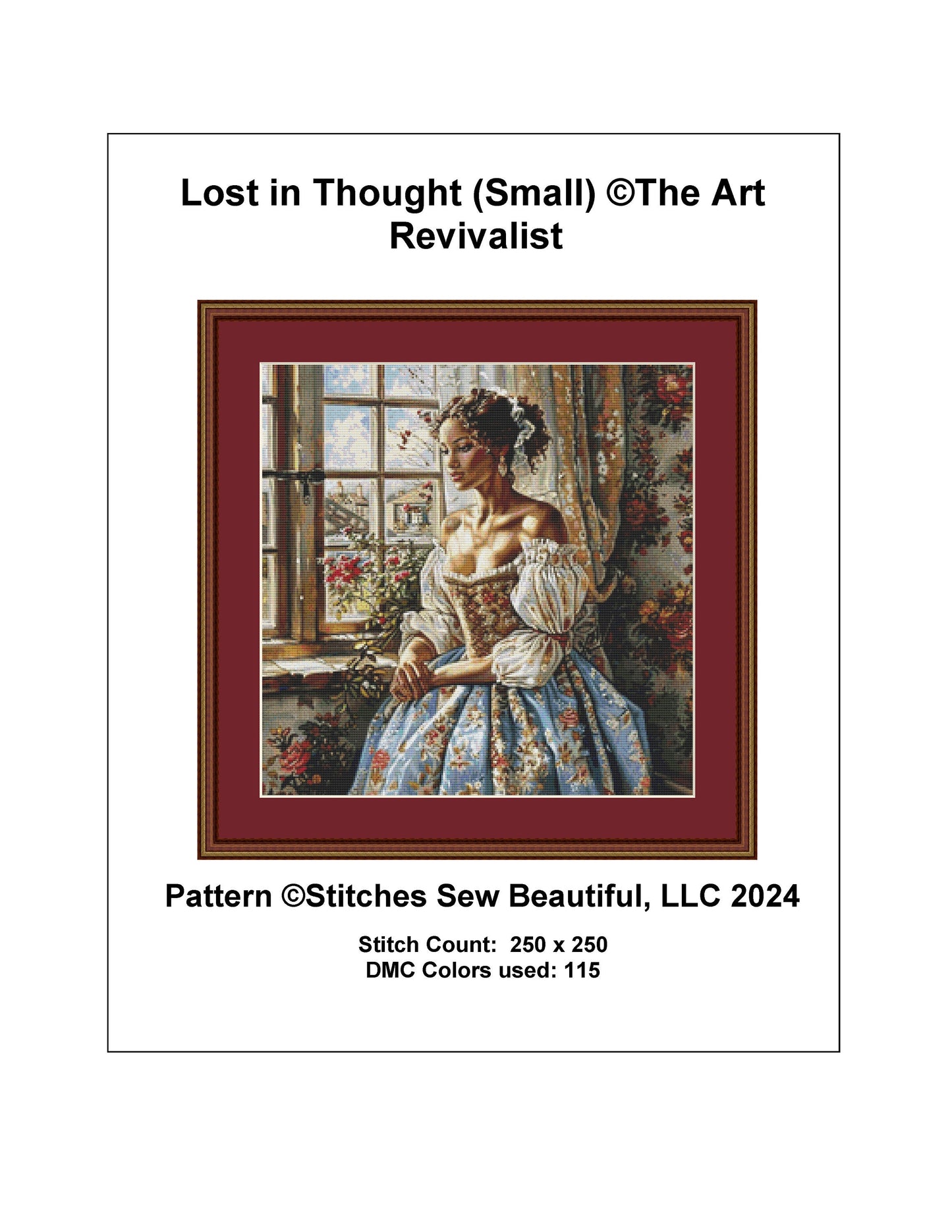 Lost in Thought (Small) cross stitch pattern by The Art Revivalist