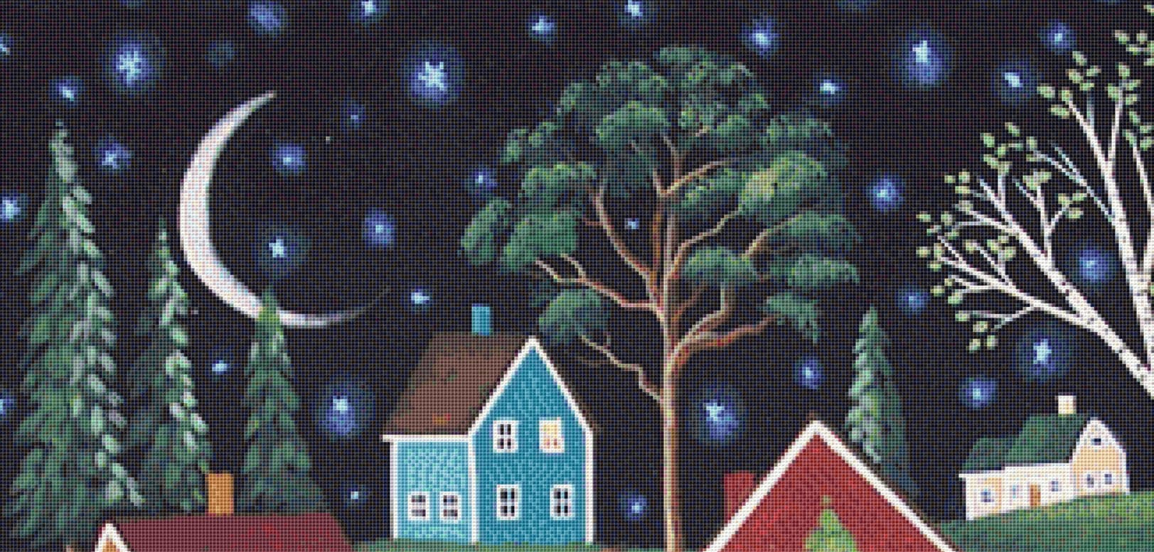 Blanket of Stars (Max Colors) cross stitch pattern by Kim Leo licensed by JMS Art Licensing